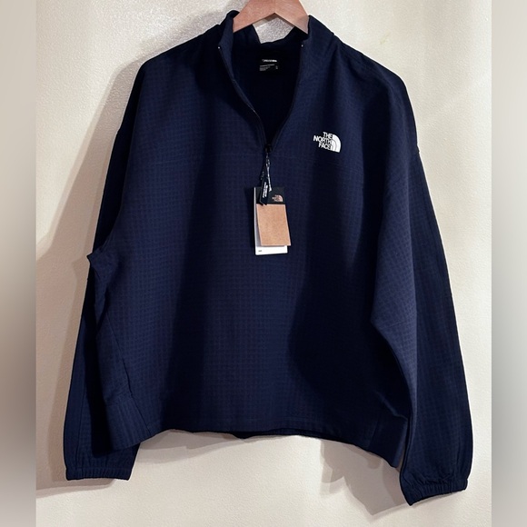 North Face Tekware Grid Ladies Quarter Zip-Up Jacket Navy Blue Siz Xl - Picture 2 of 15